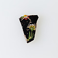 Floral plaque, Glass