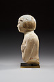 Upper part of a statue of Iqer, Limestone with traces of color
