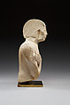 Upper part of a statue of Iqer, Limestone with traces of color