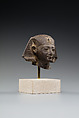 Head from the Statuette of a King, Basalt