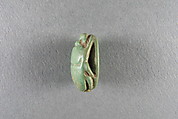 Scarab of Psamtik I or Apries, Green faience