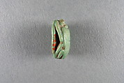 Scarab of Psamtik I or Apries, Green faience