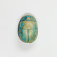 Scarab Inscribed for an Official, Glazed steatite
