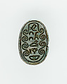 Scarab of an Official, Blue glazed steatite