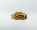 Scarab Inscribed for an Official, Brown glazed steatite