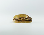 Scarab Inscribed for an Official, Brown glazed steatite