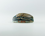 Scarab, Steatite, blue glazed