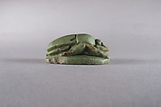 Scarab Inscribed with a Blessing Related to Bastet, Faience