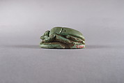 Scarab Inscribed with a Blessing Related to Bastet, Faience