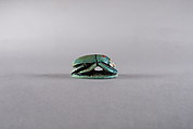 Scarab Inscribed with Hieroglyphs, Glazed steatite