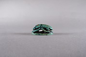 Scarab Inscribed with Hieroglyphs, Glazed steatite