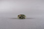Scarab with a Pair of Crocodiles, Faience