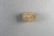 Scarab inscribed with the name of Khafre, Glazed steatite