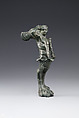 Vessel support combining the upper body of Herakles and a lion's foot, Bronze