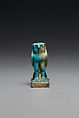 Falcon Amulet, Faience