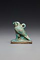 Falcon Amulet, Faience