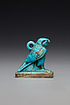Falcon Amulet, Faience
