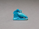 Ibis with maat feather, Faience