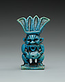 Double-sided Bes amulet, Faience
