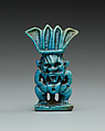Double-sided Bes amulet, Faience