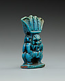 Double-sided Bes amulet, Faience