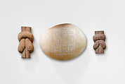 Inscribed Clam-Shaped Hammer, Travertine (Egyptian alabaster)