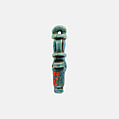 Sistrum amulet, Blue-green faience