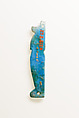 Son of Horus (Duamutef) from Bead Net, Blue faience