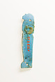 Son of Horus (Qebehsenuef) from bead net, Blue faience