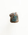 Game piece with lion head, Faience