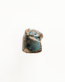 Game piece with lion head, Faience
