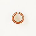 Hair ring, Red Faience