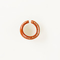 Hair ring, Red Faience