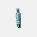 Snake head amulet, Blue Faience