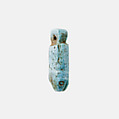 Snake head amulet, Blue Faience
