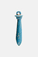 Papyrus Scepter (wadj) amulet, Blue Faience