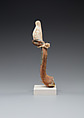 Uraeus in white crown, Wood, paint, papyrus