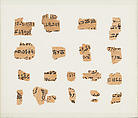 Papyrus fragments, Book of the Dead, Papyrus, ink