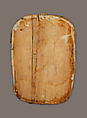 Footboard of Pakherenkhonsu's Cartonnage Case, Wood, paste, paint