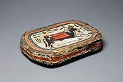 Footboard from the cartonnage case of Heresenes, Wood, paste, paint
