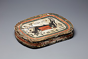 Footboard from the cartonnage case of Heresenes, Wood, paste, paint