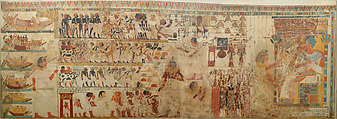 Nubian Tribute Presented to the King, Tomb of Huy, Charles K. Wilkinson ca. 1923-1927, Tempera on paper