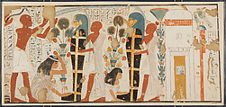 Purifying and Mourning the Dead, Tomb of Nebamun and Ipuky, Charles K. Wilkinson  , 1920-21, Tempera on paper