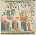 Osiris and the Four Sons of Horus, Nina de Garis Davies (1881–1965), Tempera on paper