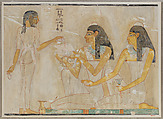 Women at a Banquet, Nina de Garis Davies, Tempera on paper