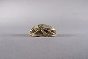 Scarab Inscribed with Hieroglyphs in a Scroll Border, Steatite