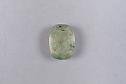 Oval Plaque Inscribed with Blessing Related to Amun (Amun-Re), Blue-green glazed steatite