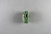 Scarab, Faience, light green glaze