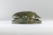 Uninscribed Heart Scarab, Stone, gold