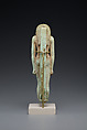 Statuette of a snake-headed deity, Faience